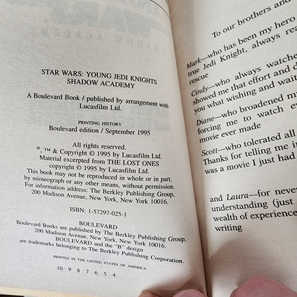 Vintage 1995 Star Wars Young Jedi Knights Paperback Books Set of 3 - Picture 8 of 14